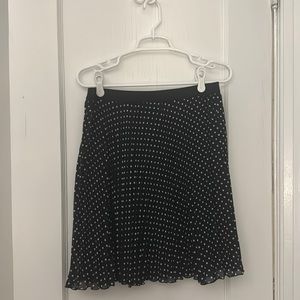 Dark Navy Poka Dot Skirt